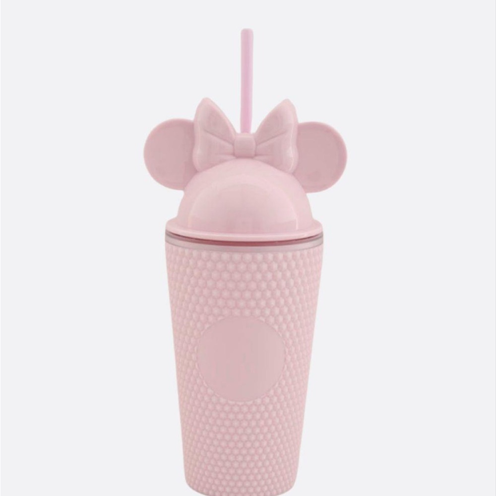 Pink Minnie Mouse Tumbler with Straw